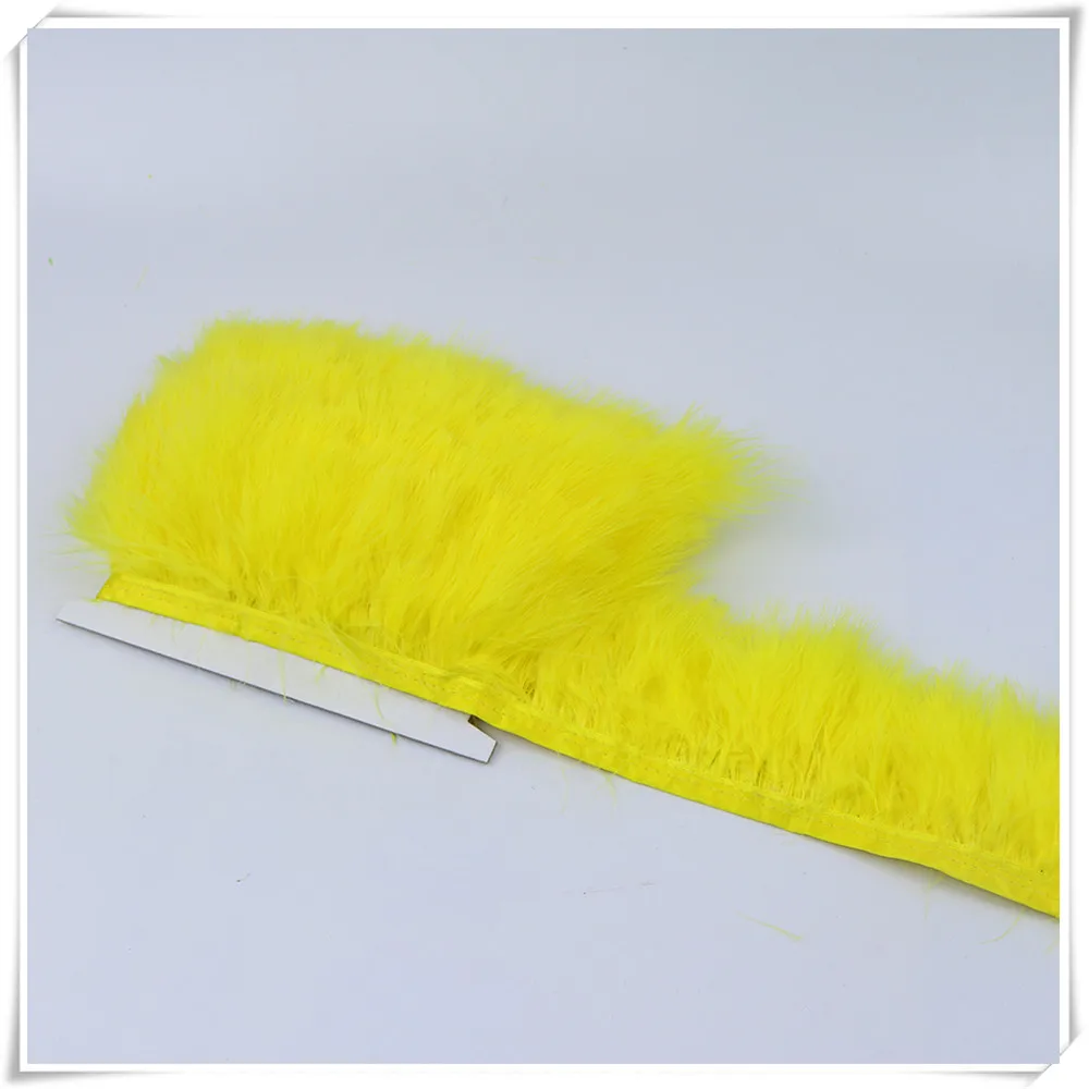 7 yellow marabou trimming 5