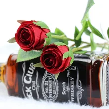 

YOOSA Artificial Simulation Red Small Single Rose Flower for Home Table Wedding Decoration Decor Photography Props False Flowers