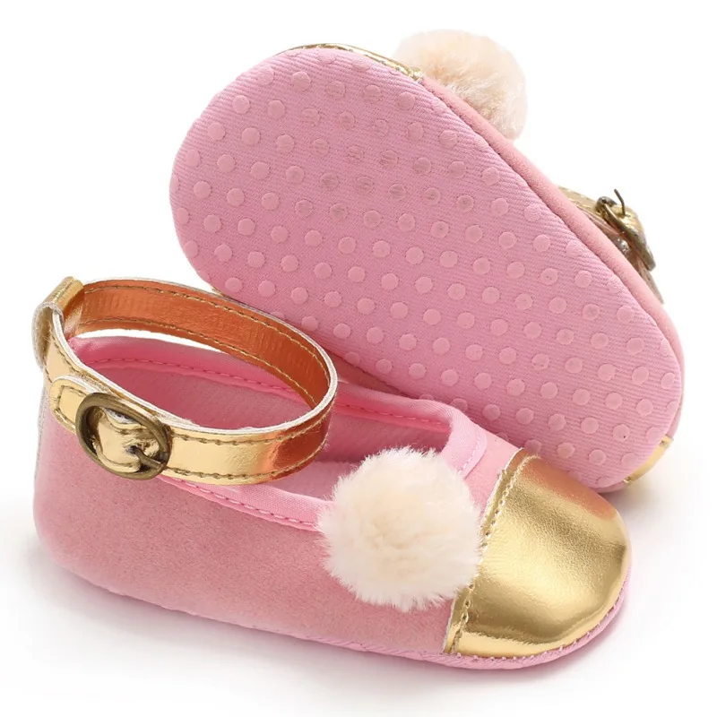 

Baby Girl Shoes First Walkers Todder Prewalker Shoes Flock PU Dot Princess Newborn Baby Soft Sole Shoe Hot
