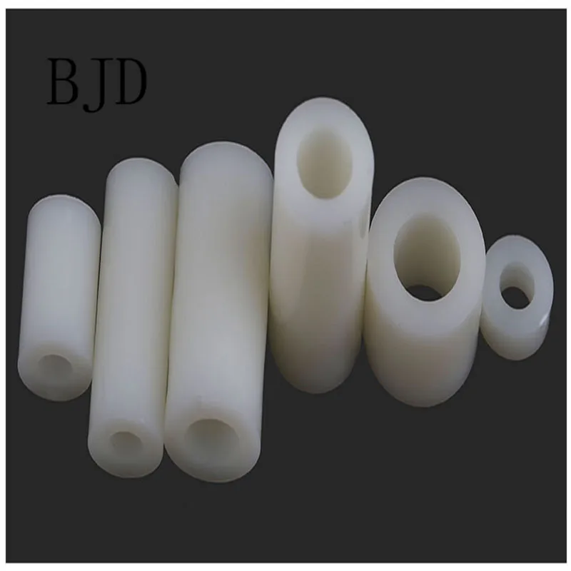 

50pcs M4 ABS Rround spacer standoff White Nylon Non-Threaded Spacer Round Hollow Standoff Washer for 4mm bolts