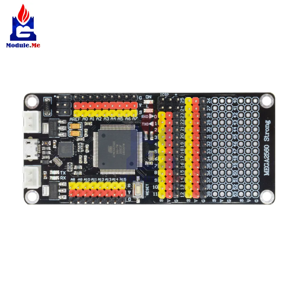 DM сильная серия Мега 2560 Микроконтроллер плата MEGA2560 ATmega2560 ATmega16U2 для Arduino модуль Micro USB 16 МГц ШИМ UART ICSP