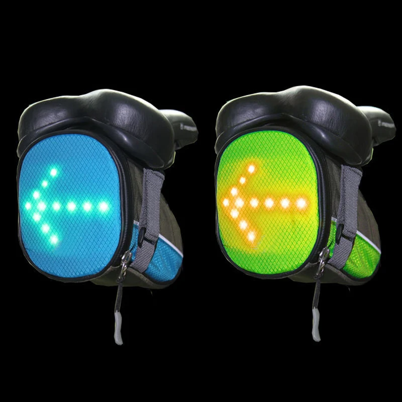 

Bicycle Taillight Saddle Mountain Road Rear Pannier LED Warning Lamp Bag MTB Cycling Seatpost Bag