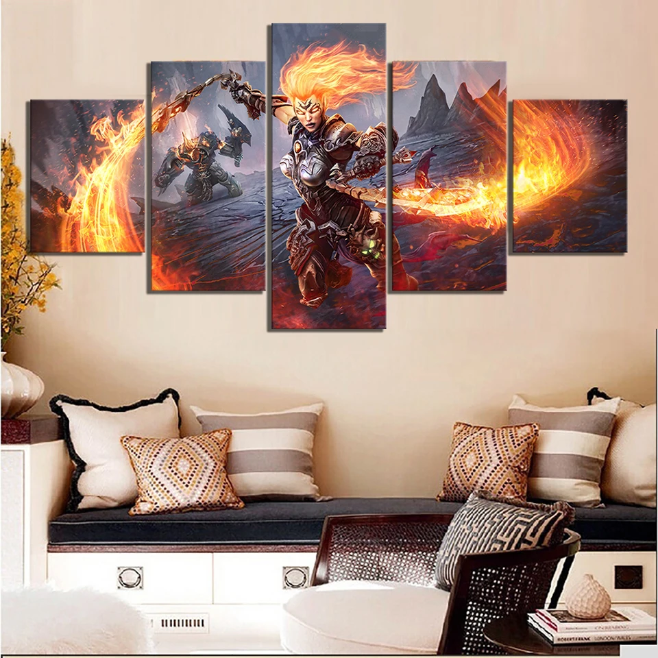 5-piezas-HD-fotos-Darksiders-3-juego-cartel-de-arte-pintura-de-la-lona-arte-de (1)