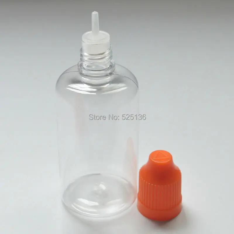 

50pcs Empty Clear PET 50ML Plastic Dropper Bottles With Childproof Cap With Long Thin Tip, Needle Bottles E Liquid Free Shipping