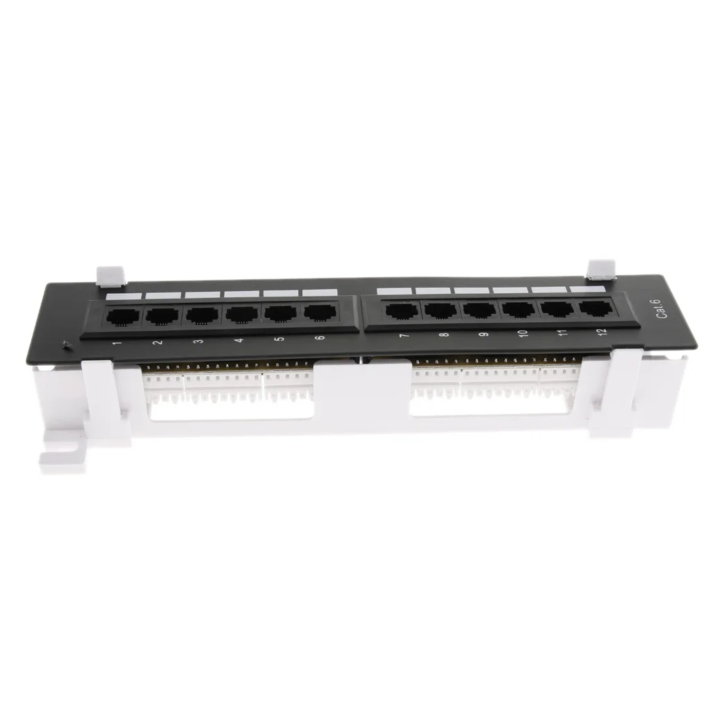 MagiDeal 12 Port Cat5e / Cat6 Unshielded Wallmount Network Ethernet Patch Panel 10 inch
