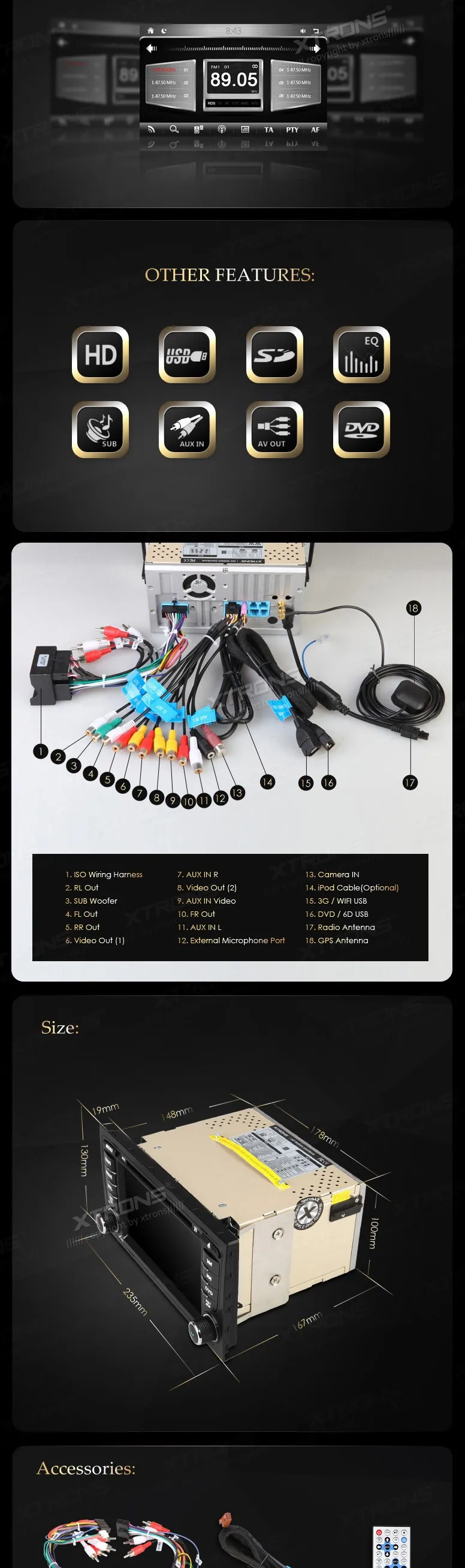 Excellent XTRONS 7 Inch 2 din car audio HD Touch Screen stereo DVD Player With GPS Navigation Canbus For Audi A4 6 Excellent XTRONS 7 Inch 2 din car audio HD Touch Screen stereo DVD Player With GPS Navigation Canbus For Audi A4 6