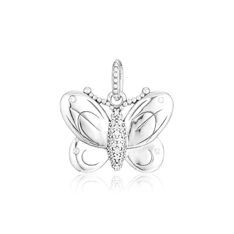 

Butterfly Hanging Charms for Women DIY Jewelry Making 2019 New Fashion Spring Silver 925 Jewelry Pendants for Beaded Bracelets