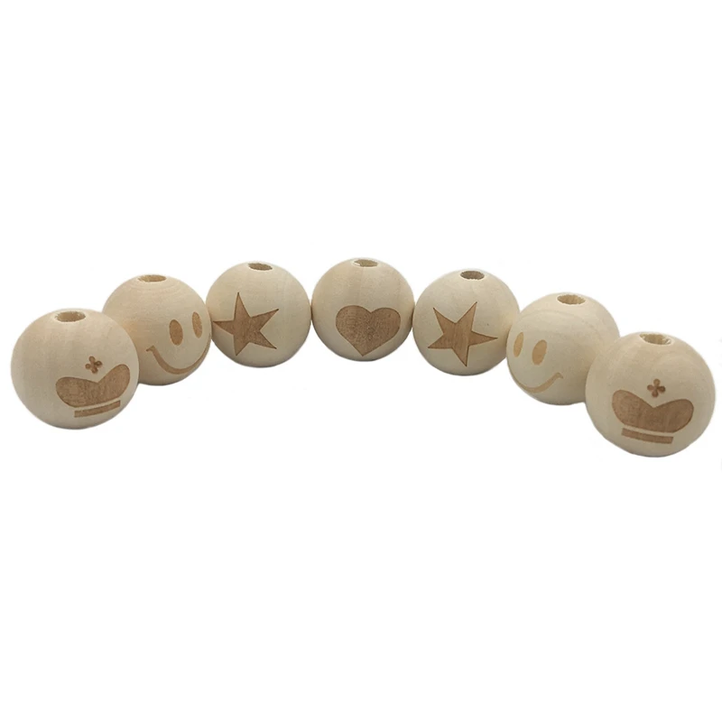 

10 pcs New Fine Quality Unfinished Wooden Beads Teething Beads Round Wood Teether Beads For baby care Toys Jewelry