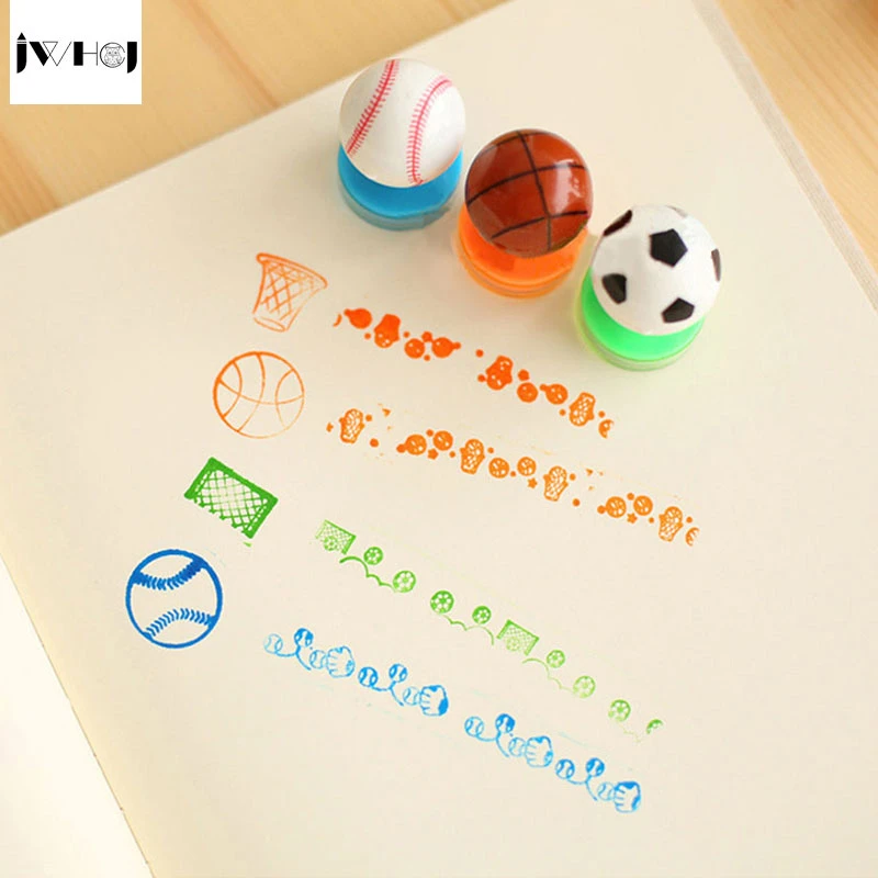 1 個サッカーバスケットボール野球スタンプキッズdiy手作りスクラップブックフォトアルバム学生スタンプ芸術 工芸品ギフトおもちゃ Stamp Kids Kids Stampsart Stamp Aliexpress