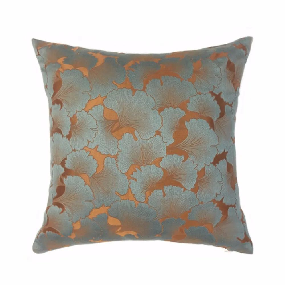

Free Shipping Square Maple Leaf Woven Polyester Viscose Soft Cushion Cover Decorative Interior Home Throw Pillow Case 45x45cm