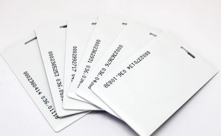 

(100 pcs/lot) 125KHZ RFID Card EM4100 Thick Smart Cards Proximity Clamshell Time Attendance Door Access
