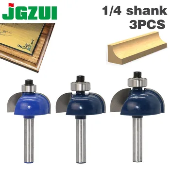 

3pcs/set High Quality Cove Bit With Bearing1/4 shank Dovetail Router Bit Cutter wood working