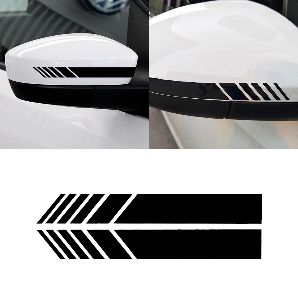 

2pcs/set Car Side Rearview Mirror Stripe Sticker Auto 2*20cm Rear View Anti Scratch Protector Stickers Universal Decoration