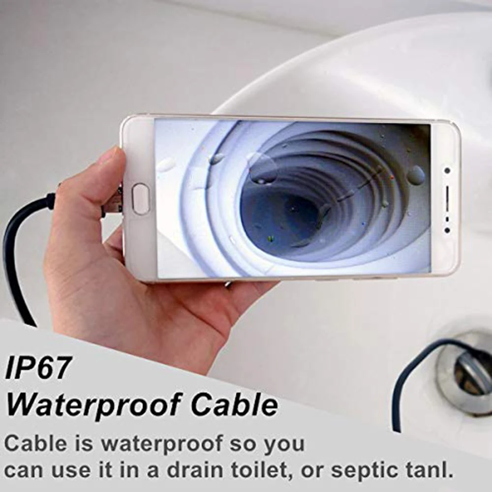 1080P HD Android endoscope Camera 8mm 2MP USB USB Borescope Tube 1M 2M 5M Snake Mini Cameras Micro