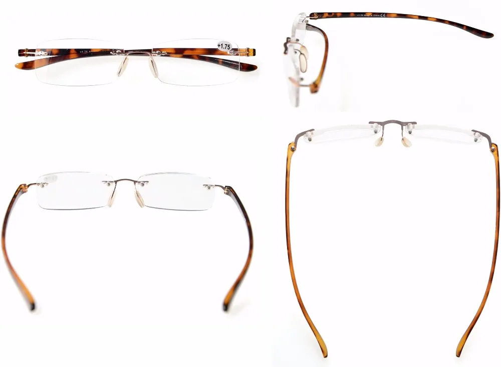 R14001 очки для чтения Eyekepper маленькие линзы без оправы очки для чтения+ 0,50-+ 4,00