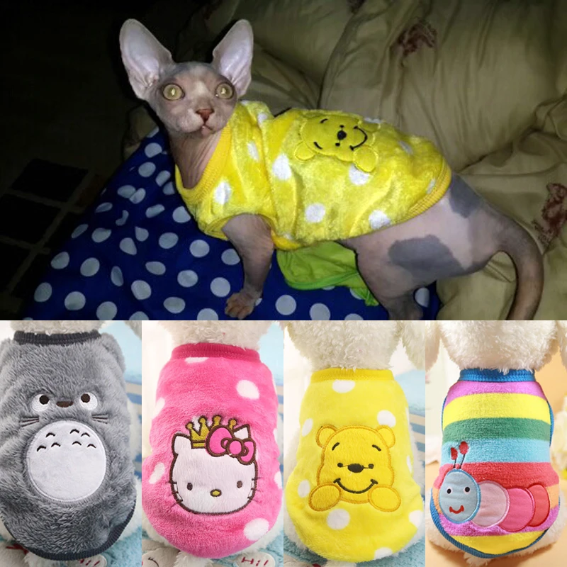 Winter Warm Cat Vest Clothes Fleece Soft Cat Clothing Coat For Small