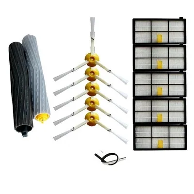 

1 Set Debris Extractor Brush &5 Side Brushes & 5 Hepa Filter For iRobot Roomba 800 series 870 880 980 Vacuum Cleaning Robots
