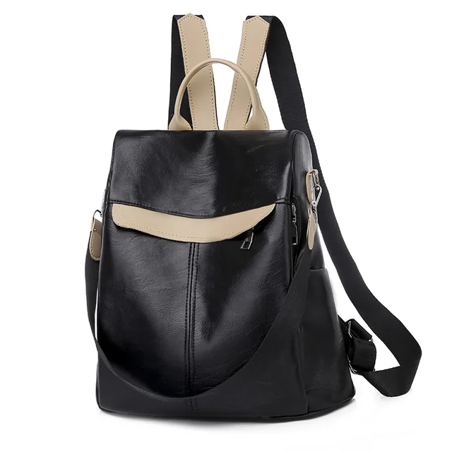 Брендовый дизайнерский кожаный женский рюкзак, дикая качественная Противоугонная сумка, Дамская Подростковая дорожная сумка, роскошный рюкзак Mochil - Цвет: black