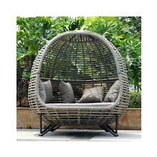 Заводские магазины Досуг садовая кушетка круглая мебель из ротанга диван Плетеный кушетка диван