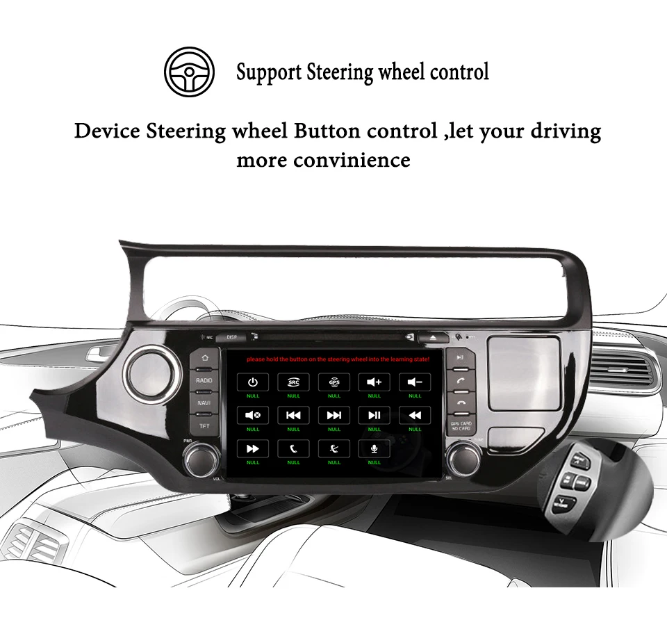 Cheap 8" 4GB RAM 64GB Android 9.0 Octa Core 3/4G WIFI DAB+ RDS Car DVD Stereo Radio GPS Player For KIA RIO K3 2015 2016 2017 Head Unit 1
