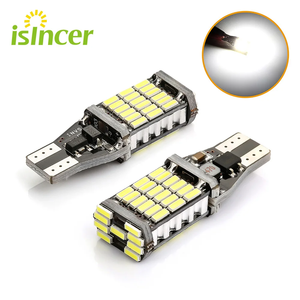 2 шт. супер яркий T15 W16W 921 45 SMD светодиодный 4014 автомобильный Canbus задний светильник