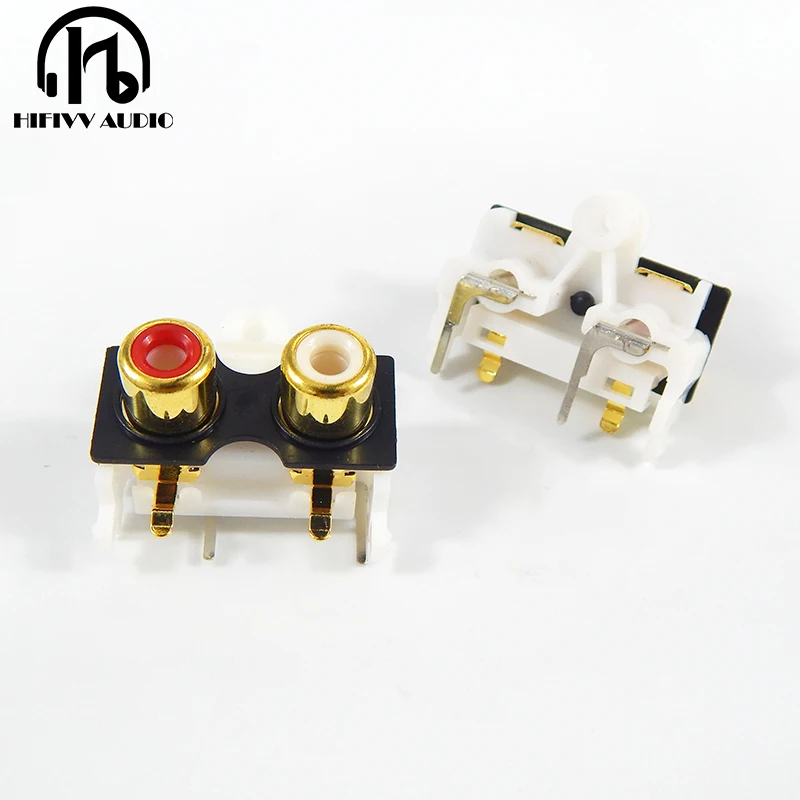 

AV2-8.4-10 Gold plating RCA Socket 90 Degree welding PCB for Signal output Connector