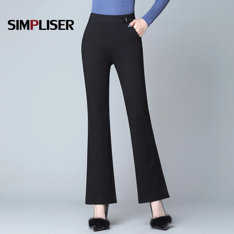 flared work trousers