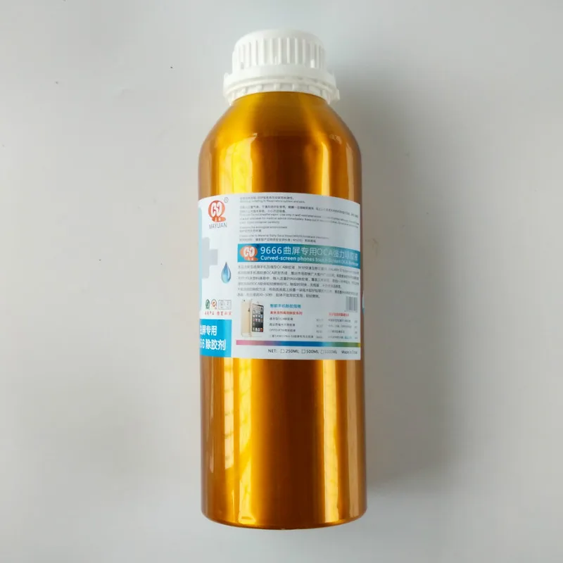 

Free Shipping By Fedex 2pcs 9666 1000ml Curved-screen Phones Touch Screen OCA Power Remover Samsung Cleaning Glue Liquid