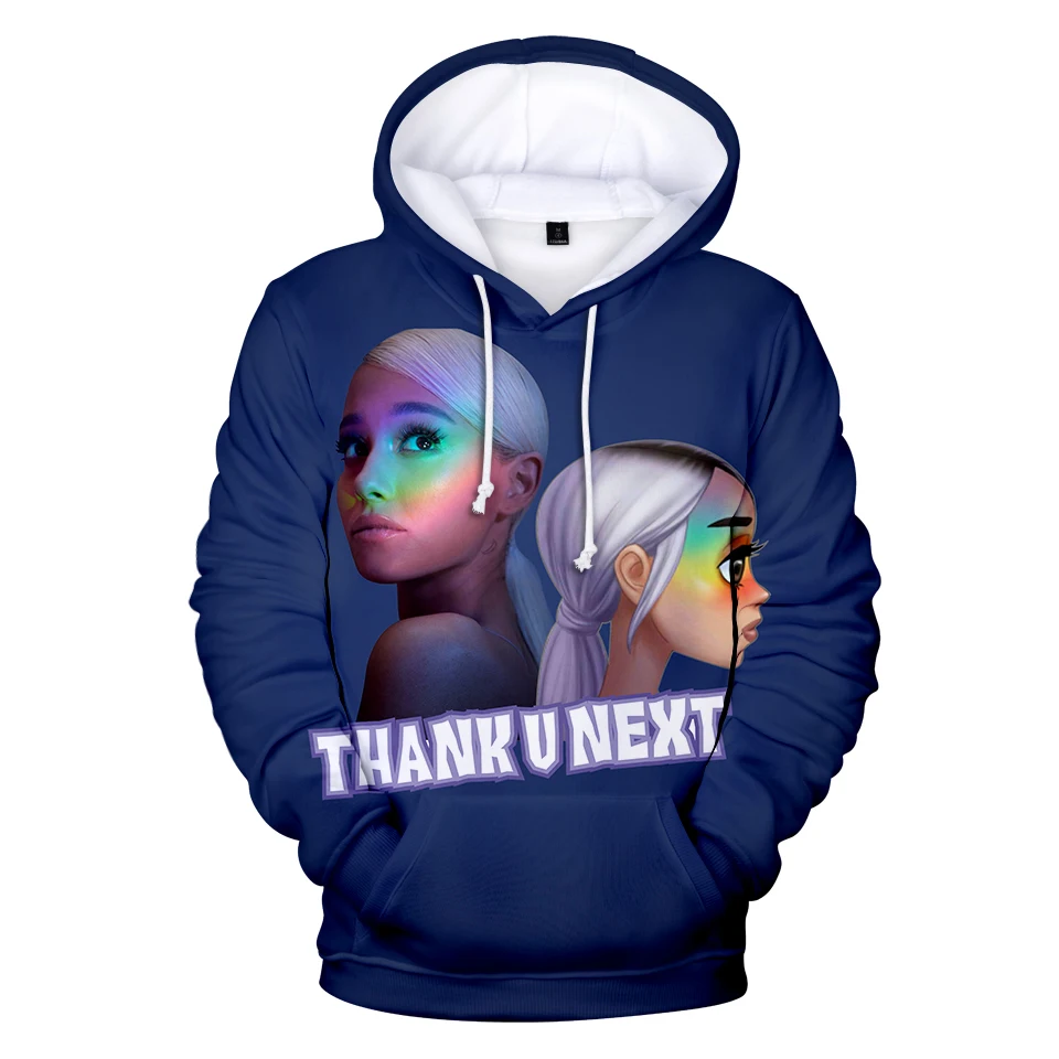 Модные 3D толстовки с капюшоном Ariana Grande wo для мужчин, пуловеры Harajuku с капюшоном, повседневные толстовки с длинными рукавами, 3D принтами певицы Арианы Гранде, 3D толстовки