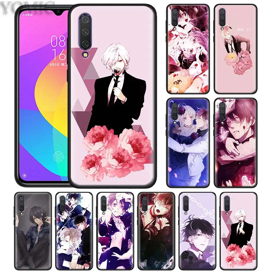 

Anime Diabolik Lovers Black Case for Xiaomi Mi 9T A2 8 lite CC9 CC9E A1 5X 6X Play Poco F1 Silicone Tampa Soft Phone Cover Casos