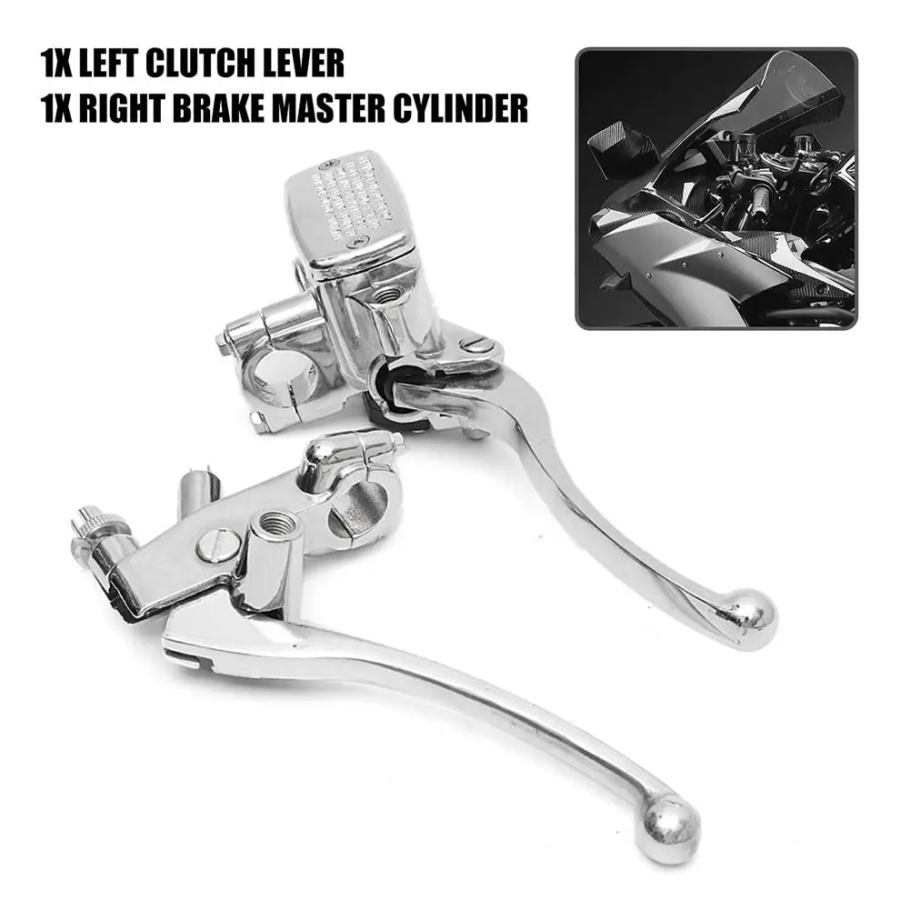 

Pair Universal 7/8" Handlebar Master Cylinder Hydraulic Brake Control + Clutch Lever Motorcycle Drop Shipping 2019 Hot Sale