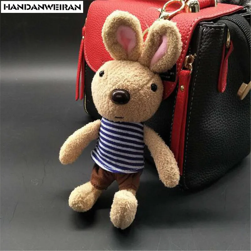 

1PCS Mini Rabbit Plush Toys Small Pendant Cartoon Rabbits Stuffed Animal Toy Keychain For Kids Activity Gift 20CM HANDANWEIRAN