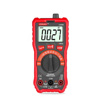 

UA8888 LCD Digital Multimeter Auto Range True RMS AC/DC Volt Amp Ohm Capacitance NCV Tester LED lights