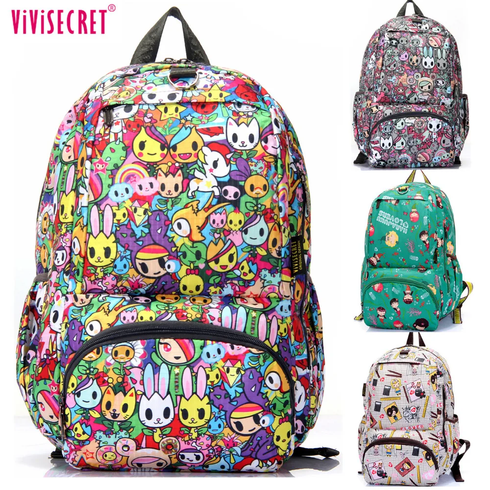

New women School bags for teenagers Girls Waterpoof Primary School Backpack Graffiti Floral Harajuku Printing Knapsack Rucksack