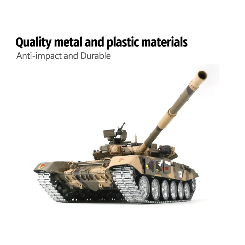 1/16 RC Tank Upgraded plastic Russian T90 Remote Control Tank Model Tracks Sprockets 3938 Battle Tank realistic sound effects