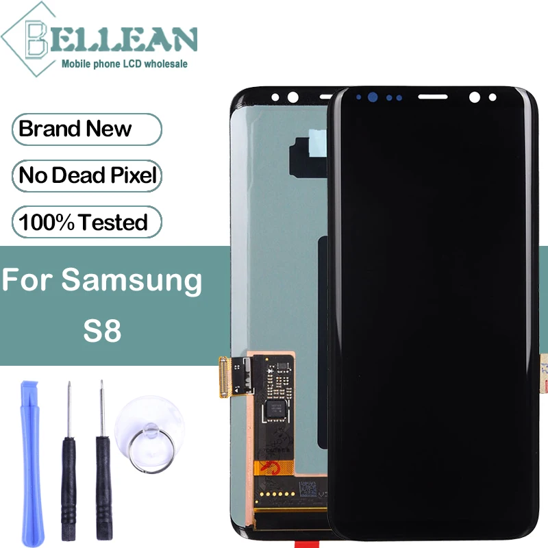 

Dinamico Amoled G950 Lcd For Samsung Galaxy S8 Lcd G950 G950F Display Touch Screen Digitizer Assembly Free Shipping With Tools