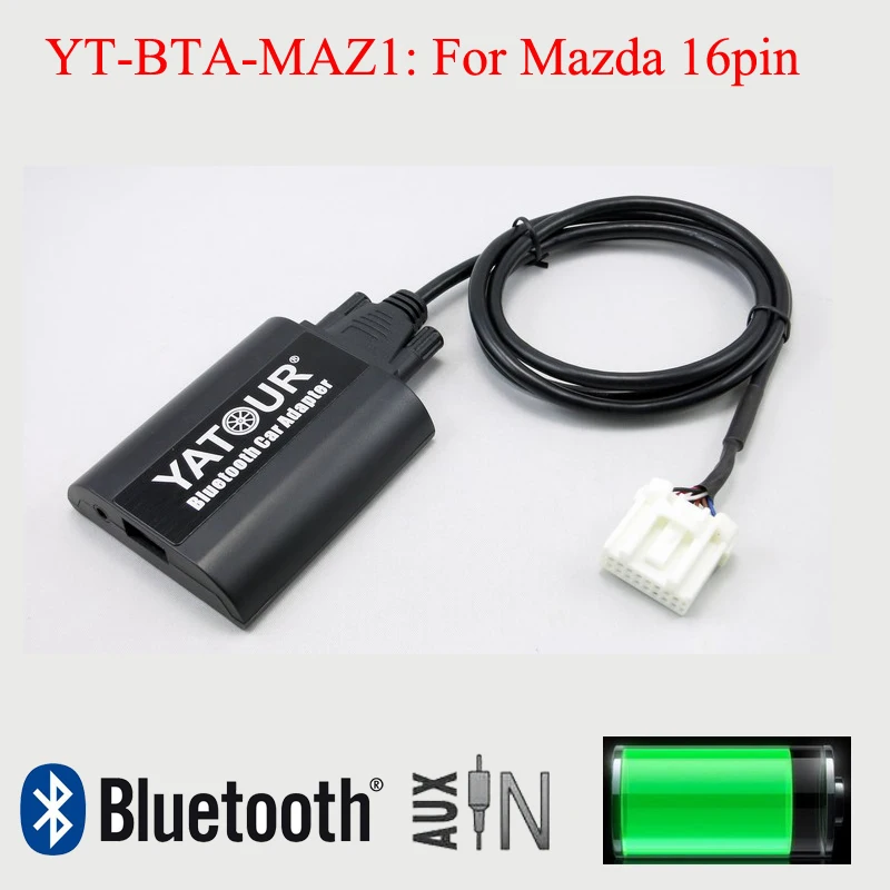 Yatour BTA Bluetooth Aux car stereo adapter Interfaces for Mazda 16pin