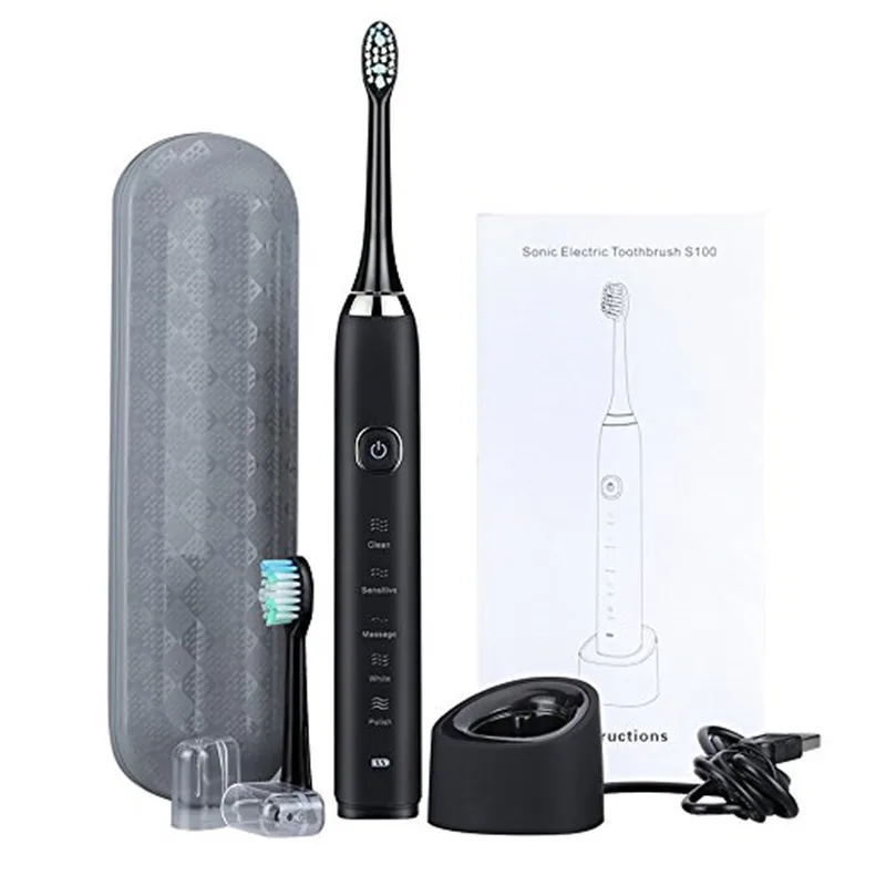 

Ultrasonic Sonic Electric Toothbrush 5 models Wireless rechargeable battery IPX7 Waterproof Inductive charger LED indicator