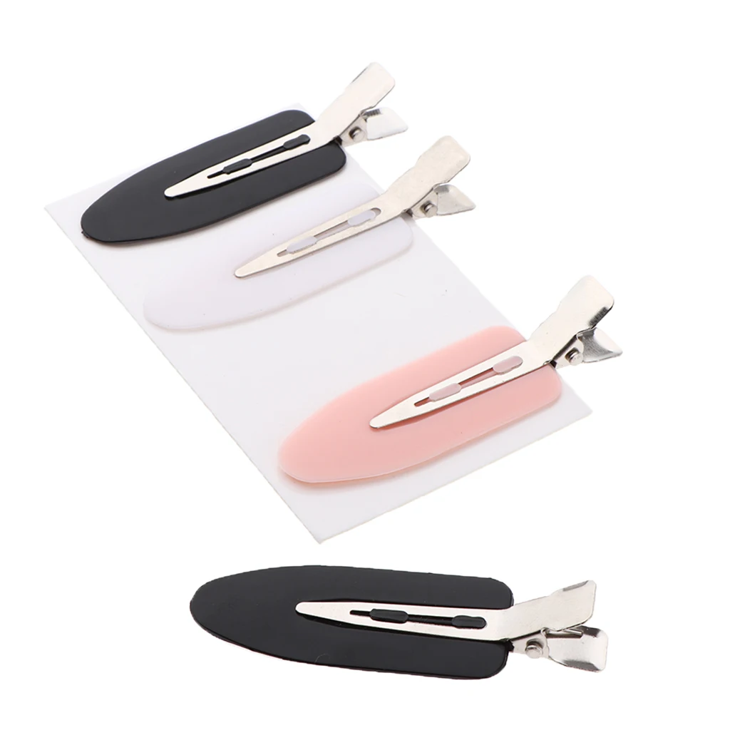 4 Pieces No Bend Hair Clips Pin Curl Clip Makeup No Crease Hair Clip Makeup Hair Styling Tool for Women Lady Girls