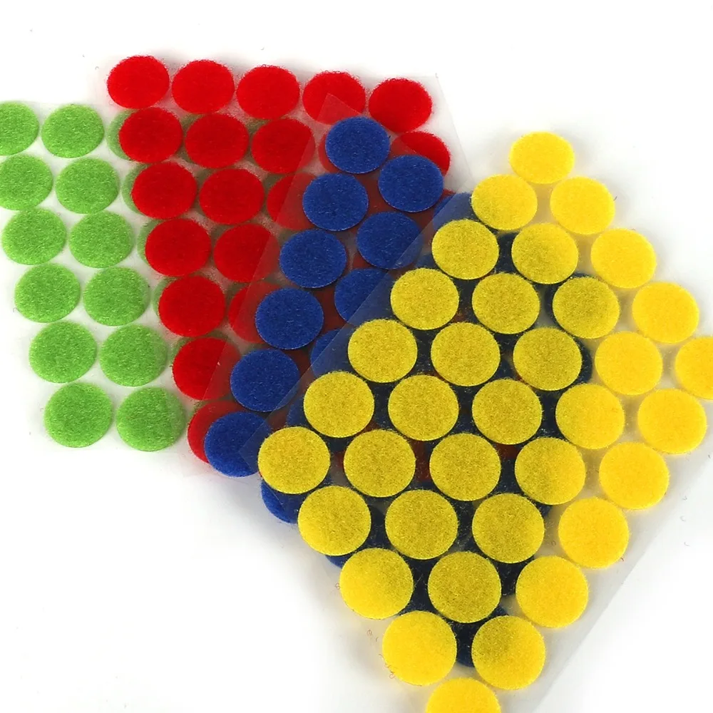 

100Pairs 2cm Adhesive Fastener Tape Dots Hook And Loop Magic Sticker Round Strong Self Adhesive Fastener Tape