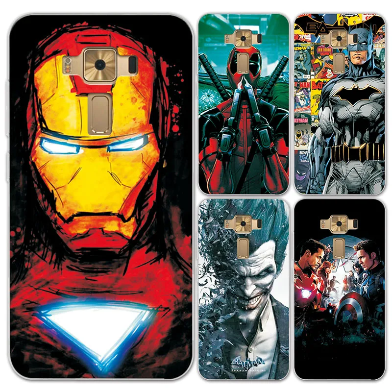 FOR Asus Zenfone 3 ZE520KL Phone Case Charming Marvel Avengers Captain America Iron man Spiderman Fundas For Zenfone 3 ZE520KL