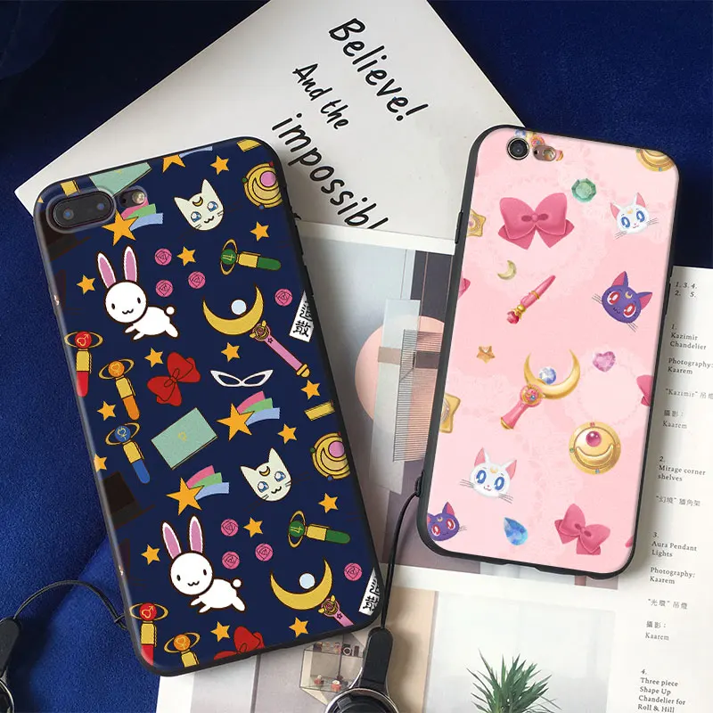 

Sailor Moon anime crystal Coque soft silicone TPU Phone Case cover Shell For Apple iPhone 5 5s Se 6 6s 7 8 Plus X XR XS MAX