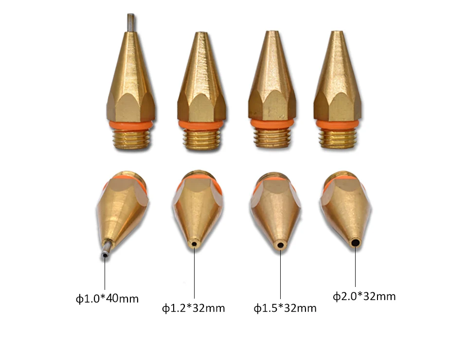 18 шт./компл. клеевой пистолет медный сопло маленький-отверстие длинный короткий большой диаметр горячего расплава клеевой пистолет аксессуары для отправки гаечного ключа/крышки десен