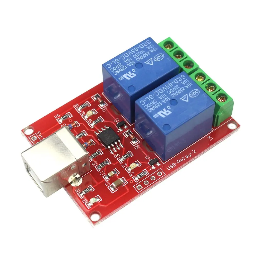 5V свободный привод Usb переключатель управления 2 Way релейный модуль компьютерный