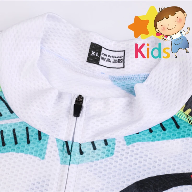 2018 Cotton Design Children's Cycling Jersey Set Quick Dry Breathable Cycling Clothing Set for Kids Ropa Ciclismo Bicycle Wear