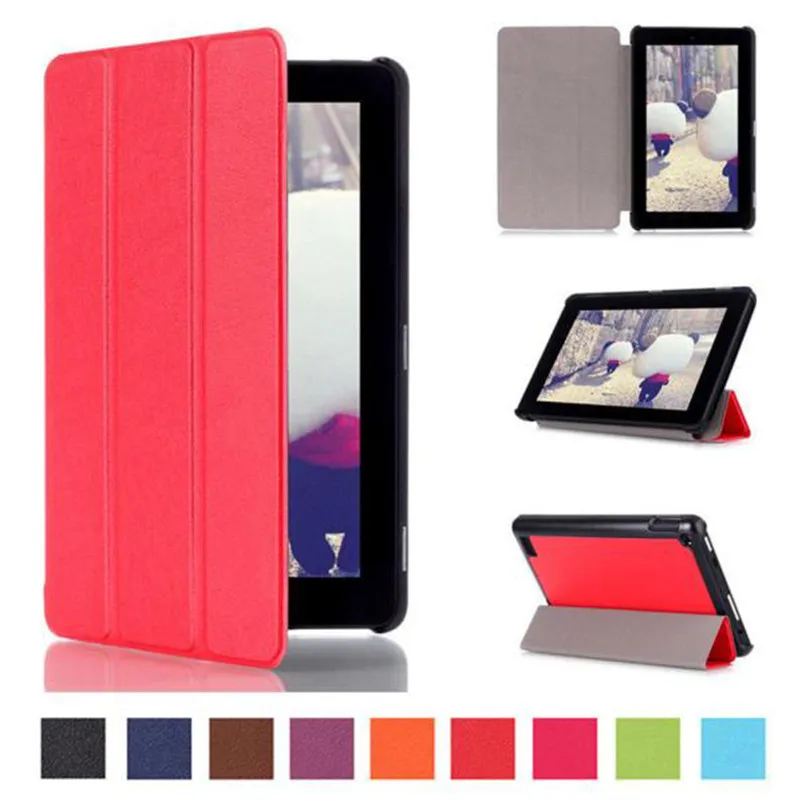 

Tablets Case Protective 2018 Tri-Fold Leather Stand Case Cover For Amazon Kindle Fire 7" Inch (2018 Edition)