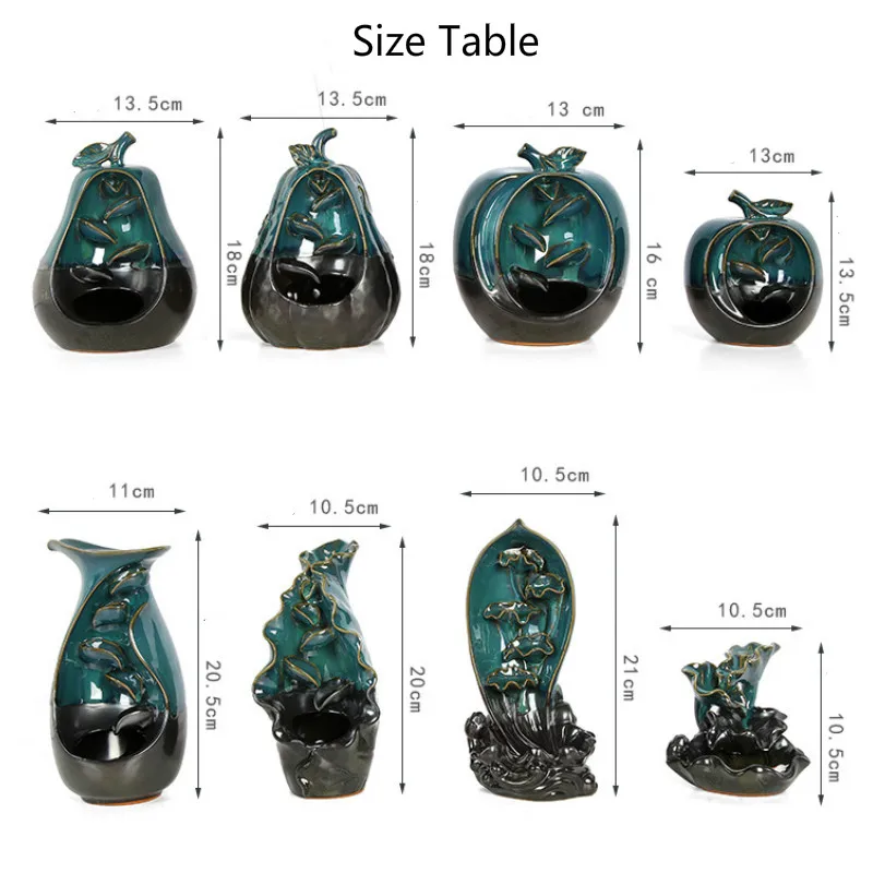 Backflow Ceramic Incense Burnerd Smoke Water Fall Down Mountain Handicraft Incense Censer Holder Home Decoration