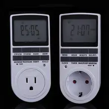 ЕС Plug портативный вставной цифровой таймер 24h 7 дней в неделю с ЖК-дисплеем для внутреннего прибора огни/ТВ/ПК/вентиляторы/кухня