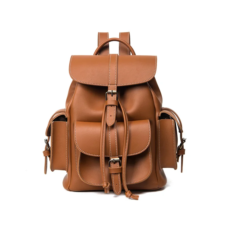 

England Style Brand Woman Backpack PU Leather Bag Men Travel Backbag Women School Bags Girl Multifunction Designer Youth Bagpack