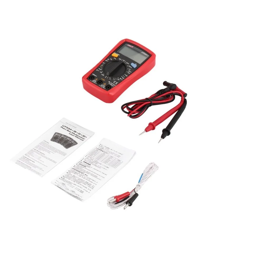 

Digital Multimeter UNIT DC/AC Voltage Current Meter Handheld Ammeter Ohm Diode Capacitance Tester 1999 Counts Multitester